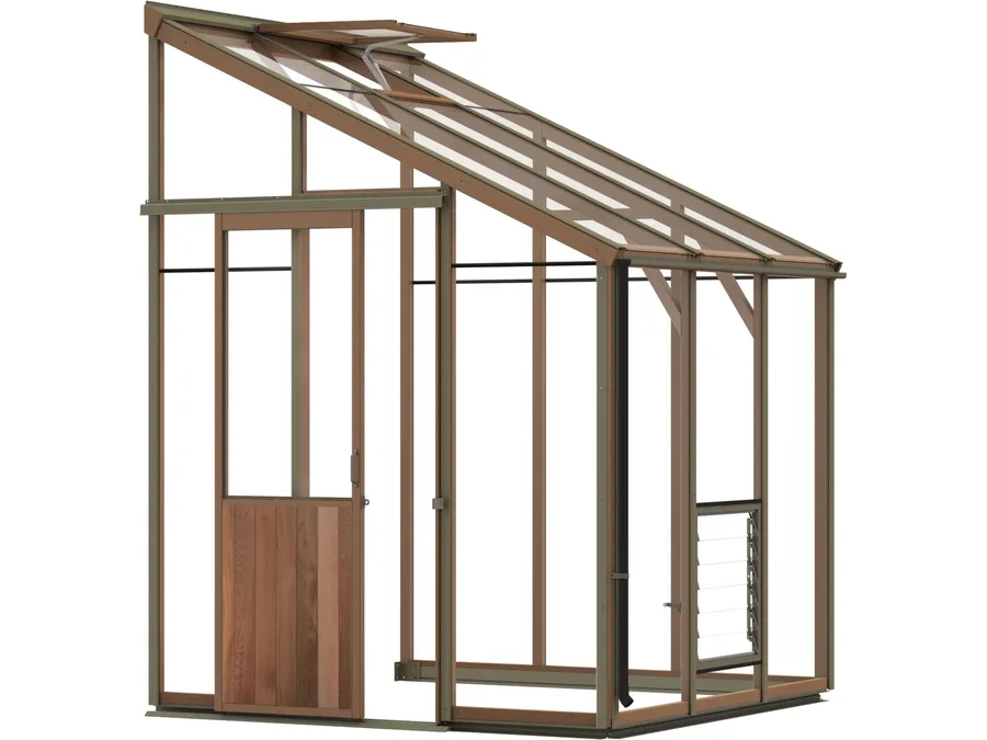 Alton Evolution Six-LT lean-to greenhouse